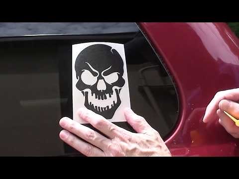 How to install a Vinyl Decal on your car window.