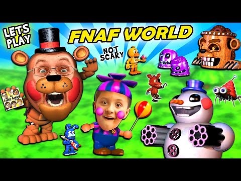 FNAF WORLD = CUTE and SQUISHY! FGTEEV Duddy & Mike Play a Cuddly RPG Animatronics Not-Scary Game