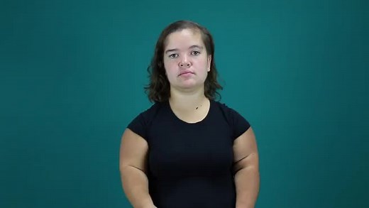 Watch how to sign 'we' in American Sign Language.