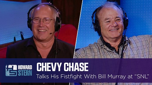 Chevy Chase explained what led to his fight with Bill Murray when he returned to host Saturday Night Live. “Billy jumped up … and charged me at the door,” he told Howard during his 2008 interview. | The Howard Stern Show
