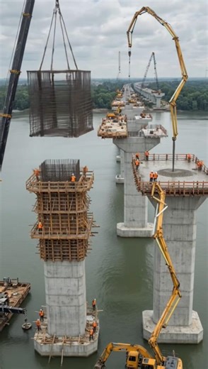 Building a Bridge from Scratch 🌉 | Step-by-Step Engineering Process Explained #shorts #facts