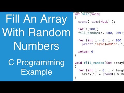 Fill An Array With Random Numbers | C Programming Example