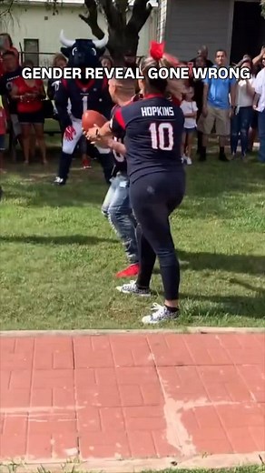 fumbled that one #houston #texans #nfl #mascot #funny #fail #genderreveal | TORO