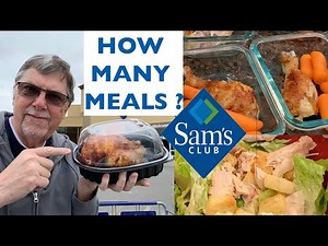 How Many Meals? Sam's Club Rotisserie Chicken - Meal Prep & Costco Caesar Salad Hack