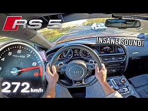 AUDI RS5 V8 *STRAIGHT PIPED* is 8500RPM MADNESS on UNLIMITED AUTOBAHN