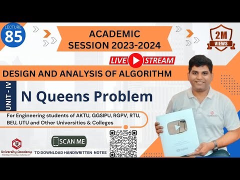 DAA85: N Queens Problem using Backtracking | 4 queen problem | 8 queens problem