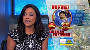 'Catching Fire' Star Josh Hutcherson Gets 'Mockingjay' Salute at Basketball Game