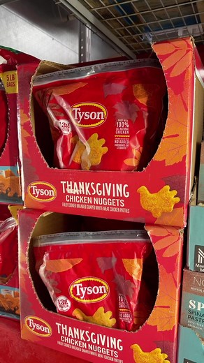 🦃 Thanksgiving dinner made just for little hands! Tyson's Turkey-Shaped Chicken Nuggets bring all the festive fun to the kids' table—delicious, playful, and perfectly sized for your little turkeys. | Sam's Club