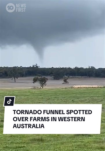 A tornado-like weather event was seen developing in Western Australia’s Great Southern region following severe rain and storms that battered the state yesterday. Videos captured by locals near Frankland River, about four hours from Perth, show the tornado’s funnel visible in the distance from farms yesterday afternoon. Significant damage was reported in the area, including a flipped ute, a damaged tractor, and uprooted trees. The Bureau of Meteorology has described the event as a “Coldie” - a ph