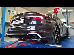 515hp/783nm Audi RS5 B9 with Custom Downpipes & Stage 1 ECU on the Dyno | 2.9L TFSi V6 Sounds!