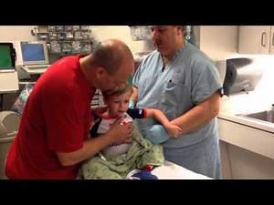 Bennett getting anesthesia for an MRI