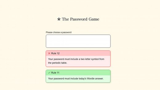 How to beat Rule 12 of the Password Game - All periodic table two-letter symbols