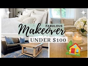 $100 ROOM MAKEOVER | DESIGN ON A DIME | TOTAL TRANSFORMATION