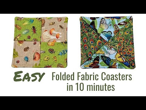 How to Make a Folded Fabric Coasters - Easy DIY - Check and Pinwheel Patterns