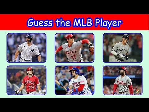 Guess the MLB Player | MLB Quiz