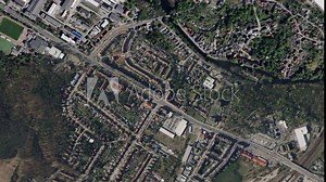 Earth zoom in from space and focus on Eberswalde, Germany. 3D Animation. Satellite view. Background for travel intro. Images from NASA