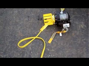 Winch In A Bag powered by jump starter.