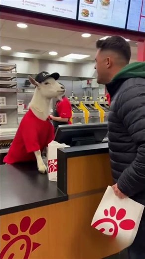Chick-fil-A Customer vs. Goat Manager (No Pickles!) #trending #funny #viral #animation