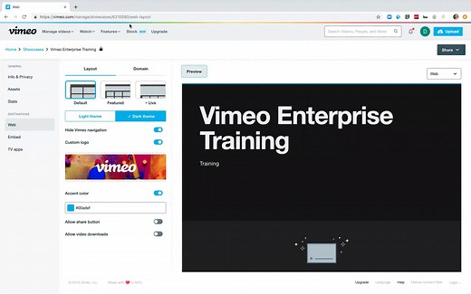 Creating a Showcase in Vimeo