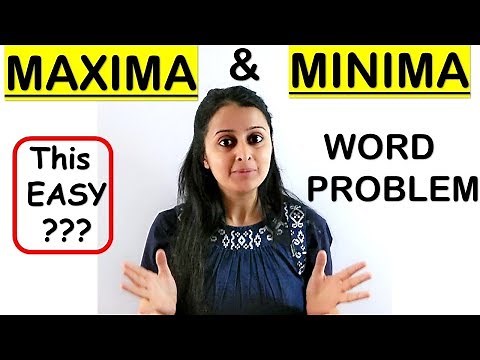 MAXIMA AND MINIMA WORD PROBLEMS || APPLICATION OF DERIVATIVES CLASS XII 12th