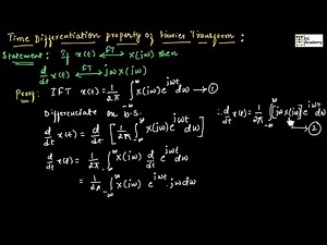TIME DIFFERENTIATION and FREQUENCY DIFFERENTIATION property of continuous time Fourier transform