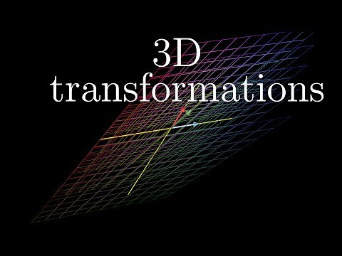 Three-dimensional linear transformations | Chapter 5, Essence of linear algebra