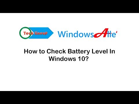 How to Check Battery Level in Windows 10