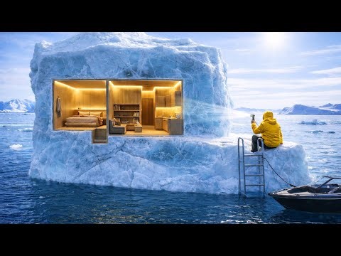 The Arctic Secret: Building a Luxury Modern House DEEP INSIDE a Floating Iceberg (ASMR)