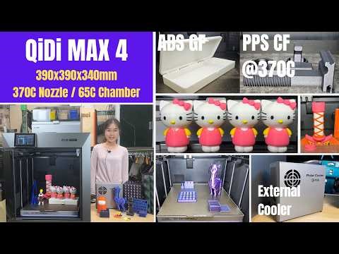 QiDi Max 4 3D Printer Review – 390×390×340mm, 370°C Nozzle, 65°C Chamber for Engineering Filaments