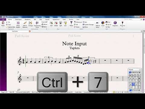 Sibelius 7.5 Tutorial Series No5 - Triplets and Tuplets