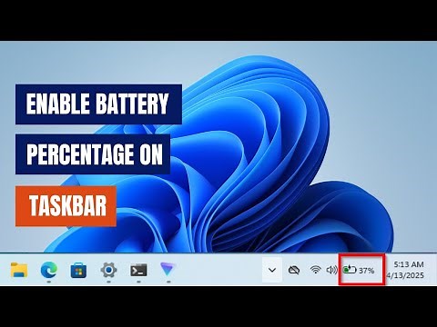 Enable Battery Percentage in Taskbar on Windows 11