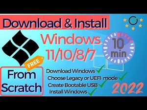 How to download and install Windows 11/10/8 in 10 mins for FREE | The easiest way