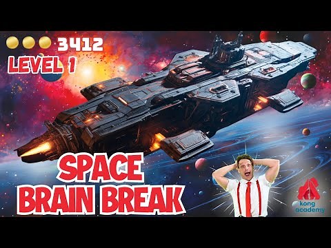 Kids Space Workout & Fitness Game | Brain Break | Movement Activity & Run | GoNoodle Inspired