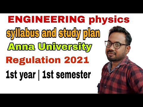 Engineering physics | syllabus | 1st year | 1st semester | Regulation 2021| Anna University | PH3151