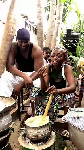 Our birthday guest from UK LiaChristina Ahenkorah Nsiah learnt to cook Akple for the first time even though she knows how to cook Banku, this AKPLE is a whole new level and the tricks that comes with Akple cannot be taking for granted ~ It was all fun sharing my knowledge~ What do you think about our AKLPE and WHAT IS THE ENGLISH NAME FOR THE AKPLE STICK ? @followers #fbviral #nature #Akple #love #cooking | Albert Kwasi Avor