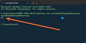 How to check Battery level using Command line in Windows 11