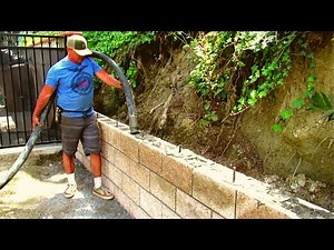 How to do a split face block retaining wall California
