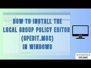 Quickly Install/Enable GPEDIT.MSC in Windows Home Edition