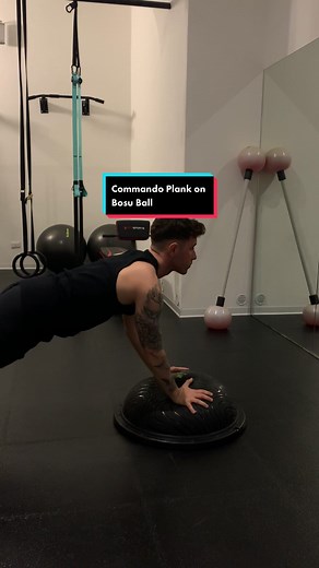 Commando Plank Exercise on Bosu Ball
