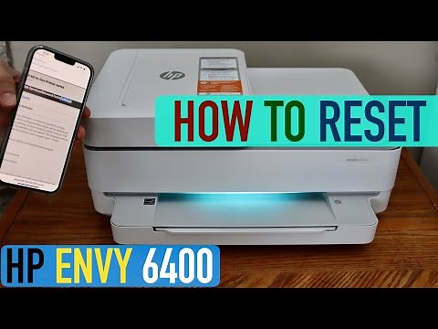 HP Envy 6400 Series Printer Reset.