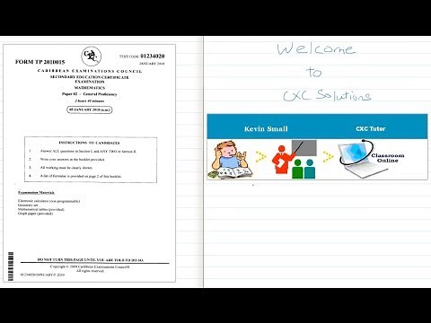 Kevin's CSEC Solutions - January 2010 Math Paper 2 (Q1C, Q2C, Q3iiB & Q4B)