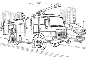Fire Department Coloring Page