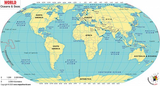 World Ocean Map - Explore Earth's Oceans