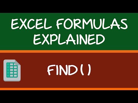 How to use FIND Formula in Excel