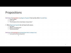 Propositions and Logical Connectives - Discrete Math for Computer Science