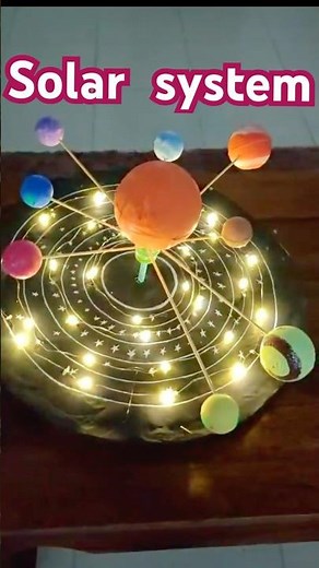 How making of solar system working model #projectmodel #solarsystemmodel #biologymodel #science