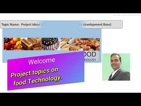 Project Ideas in Food Technology (Food Product development Base) Part-1
