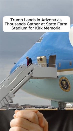Trump Lands in Arizona as Thousands Gather at State Farm Stadium for the Memorial. | Sci-Tech Channel
