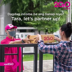 Maging 2GO Service Partner and earn from the comfort of your home! Expand your business and become an express delivery and travel shop in one. Kahit wala kang physical set up, kayang-kaya mong kumita with our competitive and exciting commission scheme! Game? Click on this link to know how you can partner with us: https://express.2go.com.ph/be-a-2go-agent.asp #go2GO | 2GO Express, Inc.