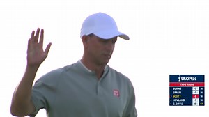 Adam Scott drains birdie putt to tie lead at U.S. Open